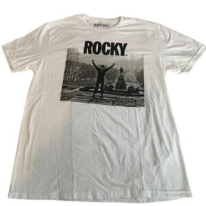 Rocky Balboa Movie Graphic T Shirt White Mens Size Large Iconic Boxer Film
